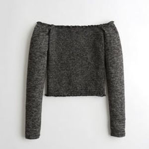 Hollister Smocked Off The Shoulder Top